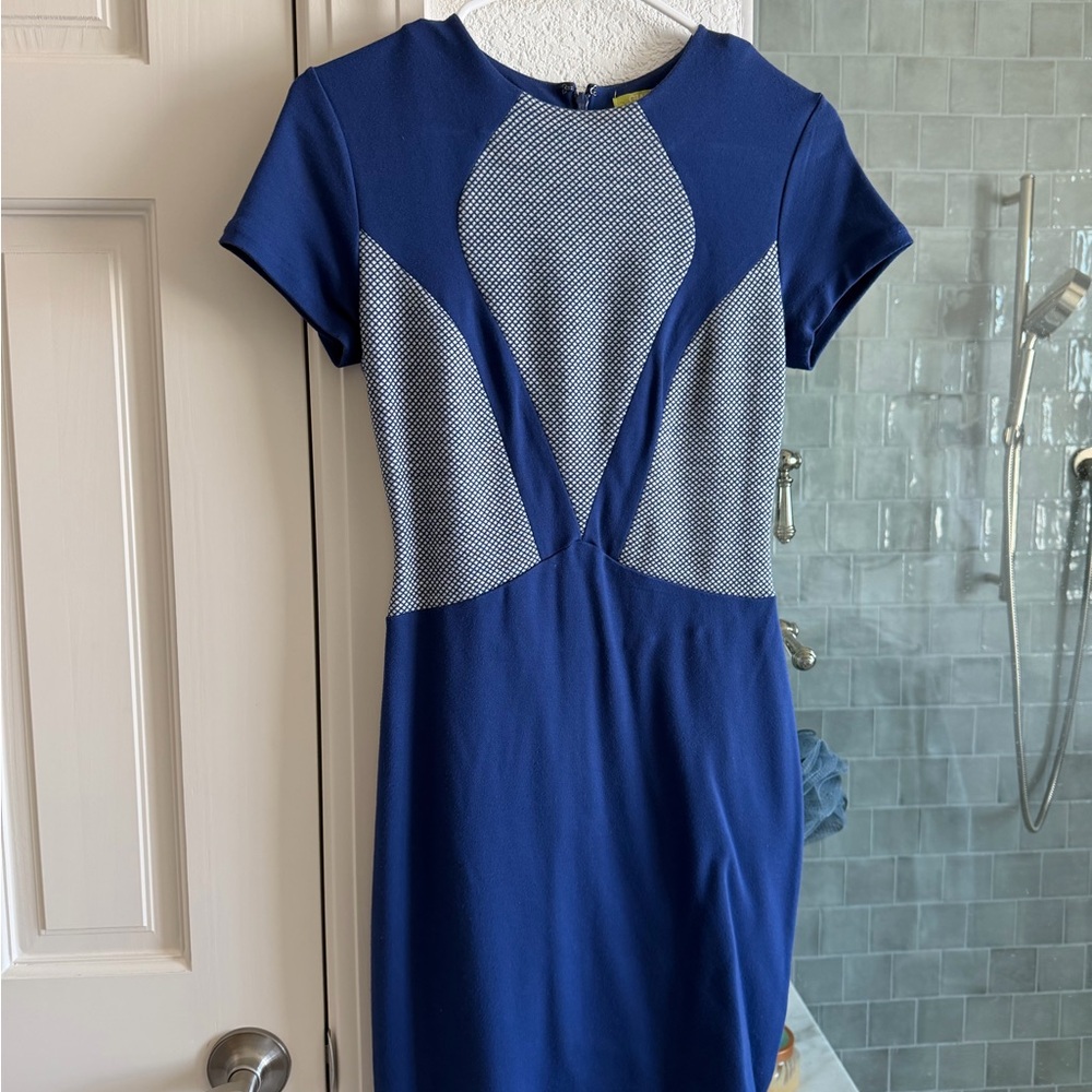 Gianni Bini Navy and White Mini Dress